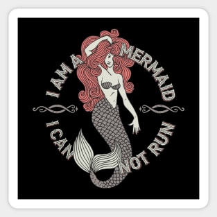 Mermaid cannot run Sticker